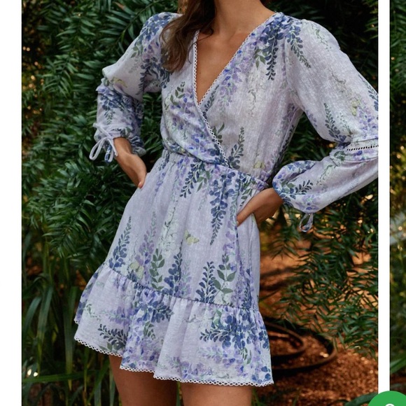 Lilac Long Sleeve Dress - Picture 2 of 4